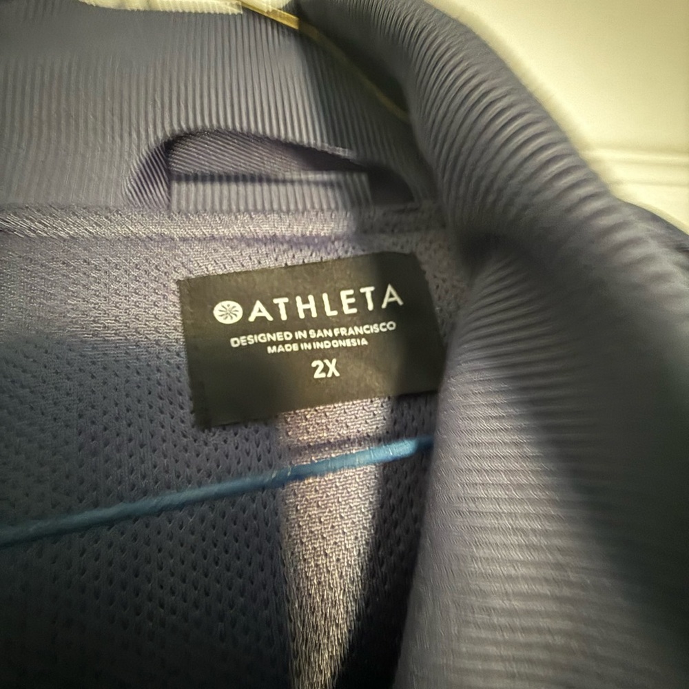 Athleta Brooklyn Bomber Jacket 2X blue/violet